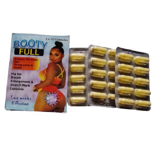 Booty Full butt and hip enhancement capsules, Booty Full natural enlargement pills Kenya, Fast hip growth supplement