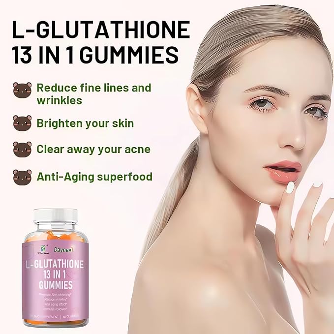 L-Glutathione Anti-Aging gummies – Skin Whitening & Detox Support