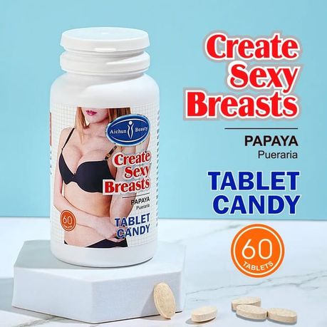 Aichun Beauty Create Sexy Breast Enhancer Papaya Tablet Pills Candy 60's
