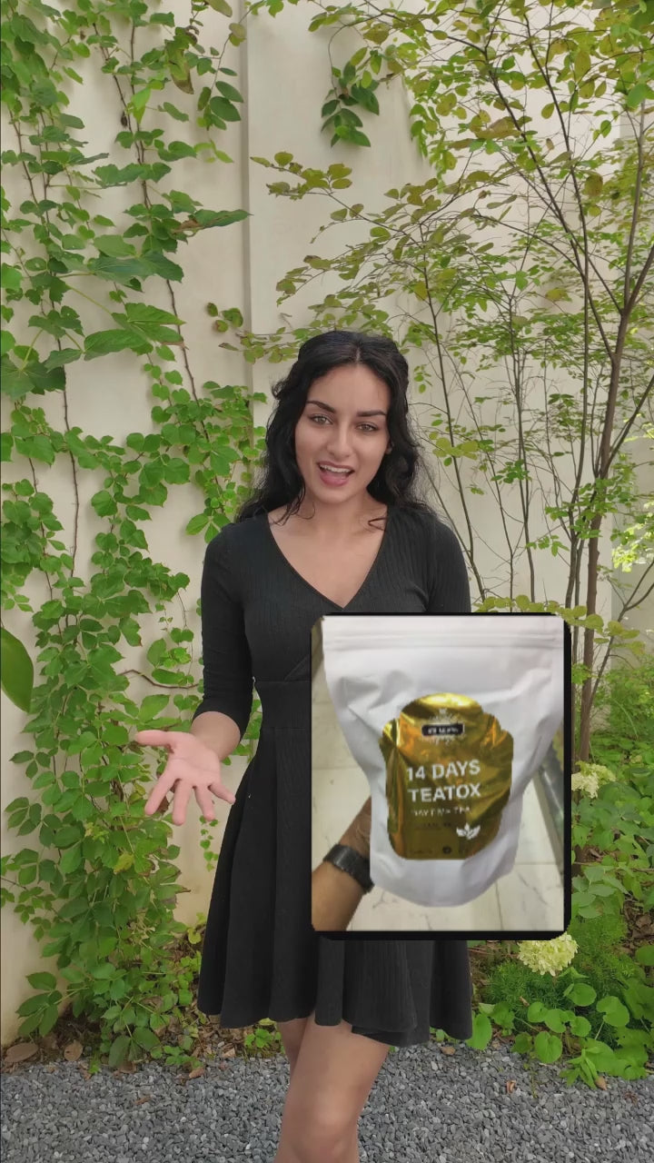 Close‑up of herbal ingredients for 14‑Day Detox Tea – Platinum Store