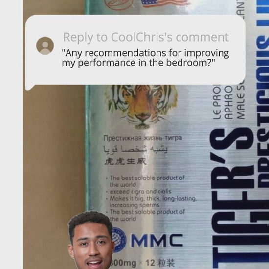 Tiger Prestigious Life capsules close-up for male vitality