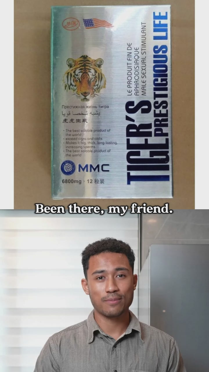 Tiger Prestigious Life male enhancement supplement packaging