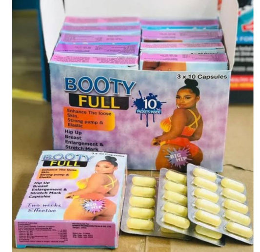 Booty Full butt and hip enhancement capsules, Booty Full natural enlargement pills Kenya, Fast hip growth supplement