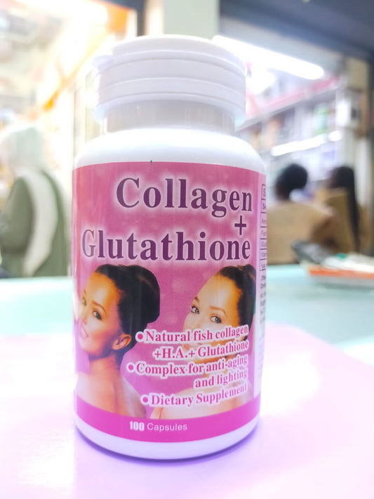 Collagen + Glutathione whitening and anti-aging supplement – 100 capsules available in Kenya