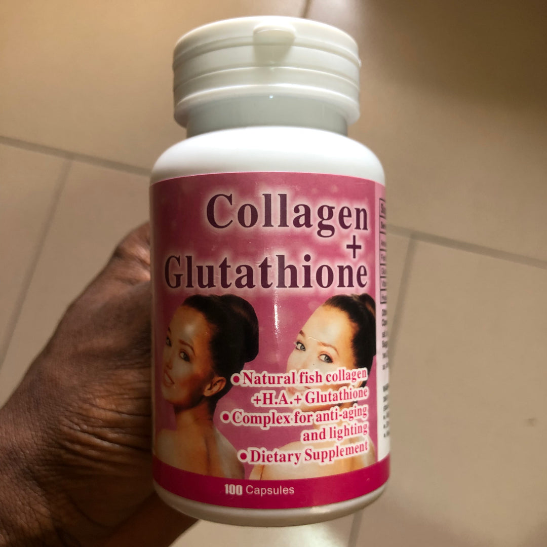 Collagen + Glutathione whitening and anti-aging supplement – 100 capsules available in Kenya